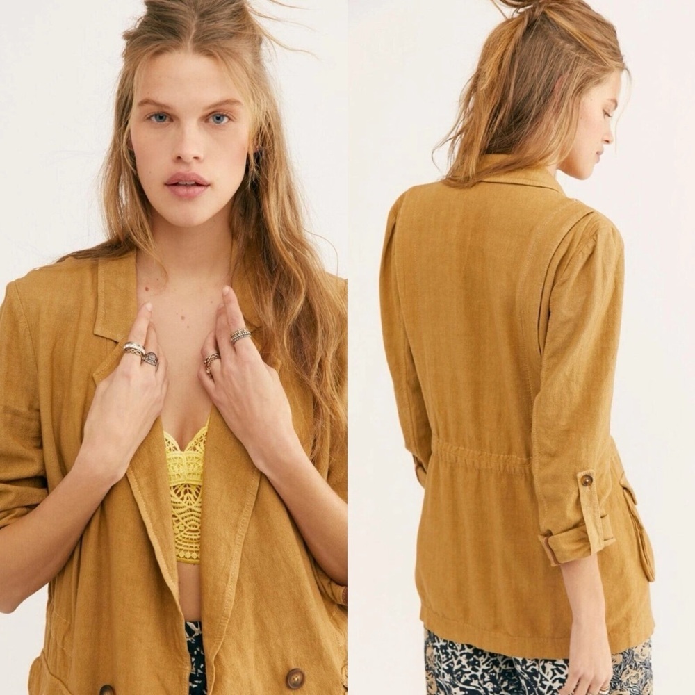 Free People / Charly Blazer Jacket in Dirty Chai Brown